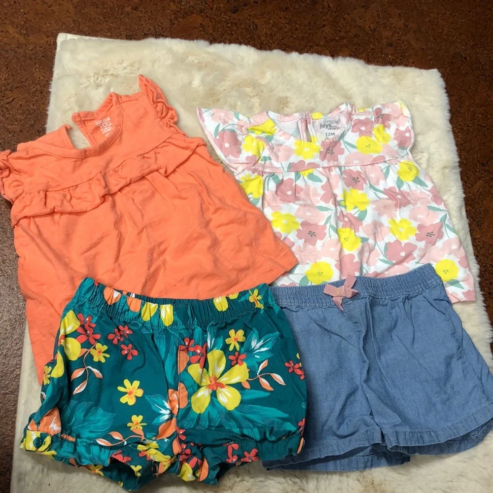 Caters 2 sets top and shorts size 12‎ months